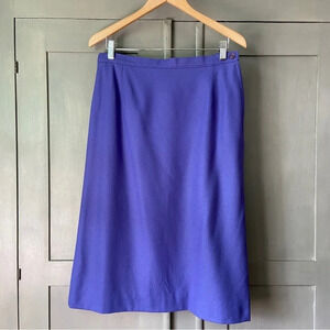 Vintage Pendleton 100% Virgin Wool Skirt Blue Size 14 Made in the USA